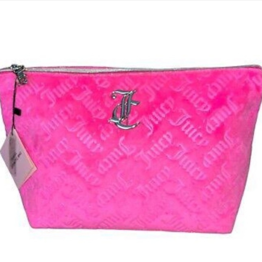 Juicy Couture Pink Monogram Cosmetic Bag